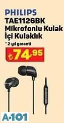 PHİLİPS MİKROFONLU KULAK İÇİ KULAKLIK PHİLİPS MİKROFONLU KULAK İÇİ KULAKLIK